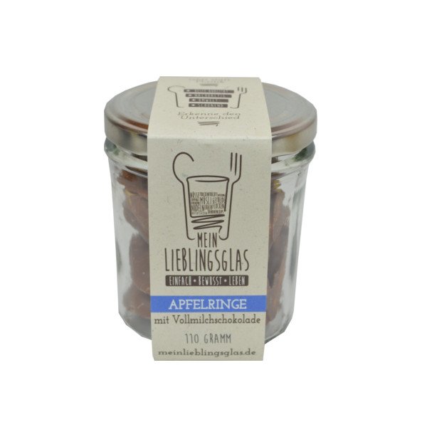 Apfelringe in Vollmilchschokolade (110g) (MeinLieblingsglas)