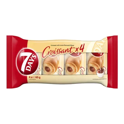 7Days Croissant mit Kakaocremef&uuml;llung (4x60g)