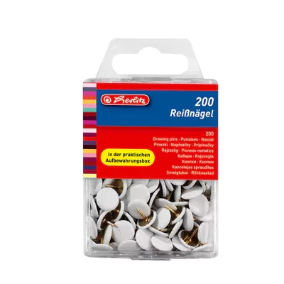 Rei&szlig;n&auml;gel Box wei&szlig; (200 St&uuml;ck)