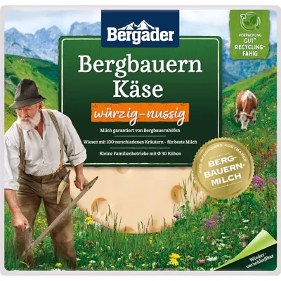 Bergader Bergbauern K&auml;se - w&uuml;rzig-nussig (150g)