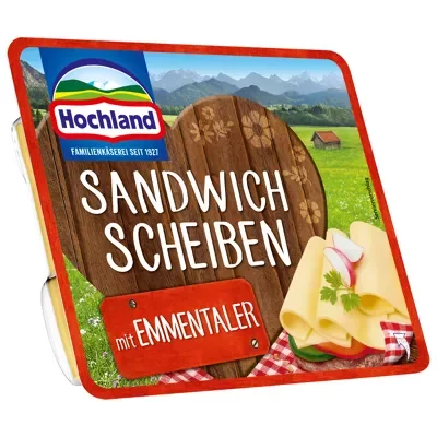 Hochland Sandwich Scheibenk&auml;se - Emmentaler (150g)