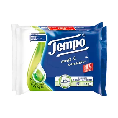 Feuchtt&uuml;cher Sanft &amp; Sensitive Nachf&uuml;llerpack (2x42Stk.)