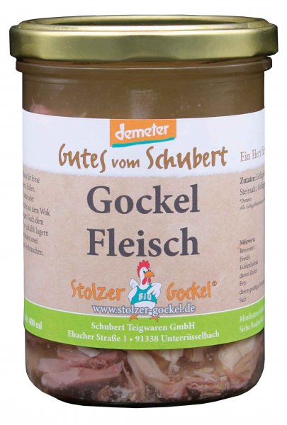 Demeter Gockel-Fleisch im Glas - Bruderhahn (400ml)