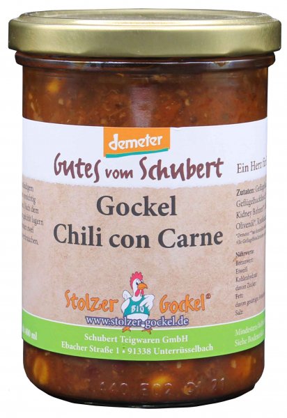 Demeter Gockel-Chili con Carne - Bruderhahn (400ml)