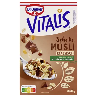 Dr. Oetker Vitalis Schoko M&uuml;sli klassisch (450g)
