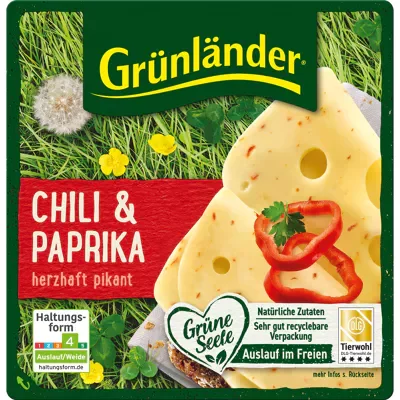 Gr&uuml;nl&auml;nder - Chili Paprika in Scheiben (140g)