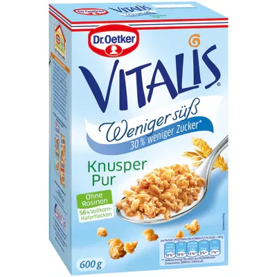 Dr. Oetker Vitalis M&uuml;sli - weniger s&uuml;&szlig; (600g)