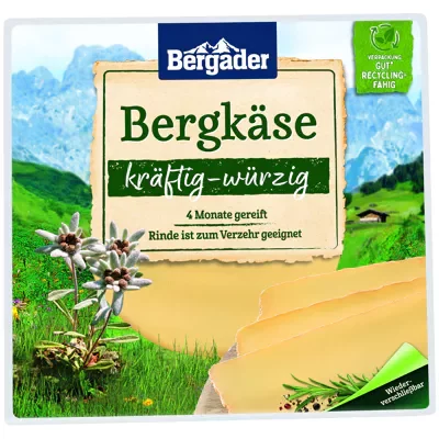 Bergk&auml;se kr&auml;ftig-w&uuml;rzig in Scheiben (130g)