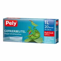 Pely Gefrierbeutel Schnellverschluss - 1 Liter (20Stk.)