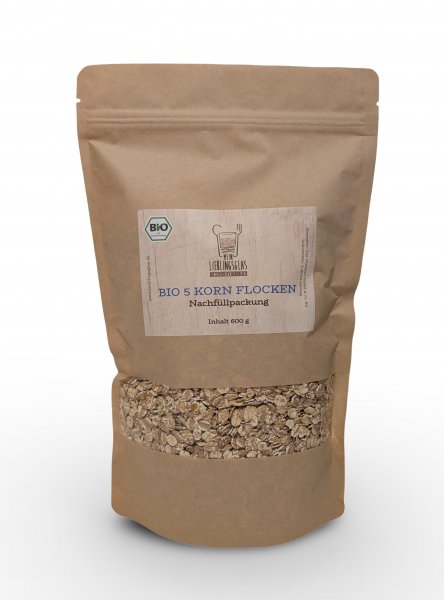 BIO 5-Korn-Flocken - Nachf&uuml;llpackung (600g)