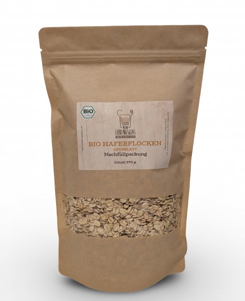 BIO Haferflocken Gro&szlig;blatt - Nachf&uuml;llpackung (570g)