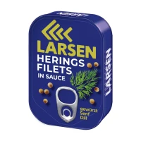 Larsen Heringsfilets in Senf-Dill-Sauce (110g)