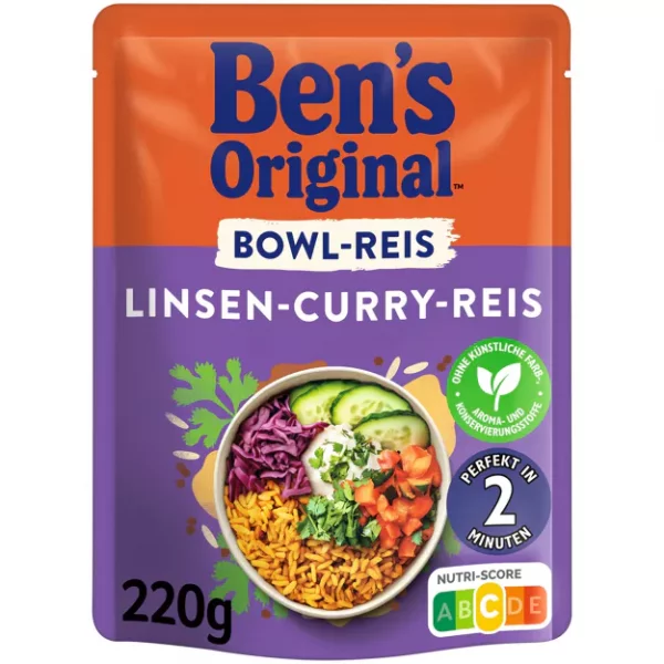Uncle Ben&acute;s Bowl Reis - Linsen-Curry-Reis (220g)
