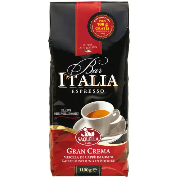 Saquella Espresso Gran Crema - ganze Bohne (1kg)