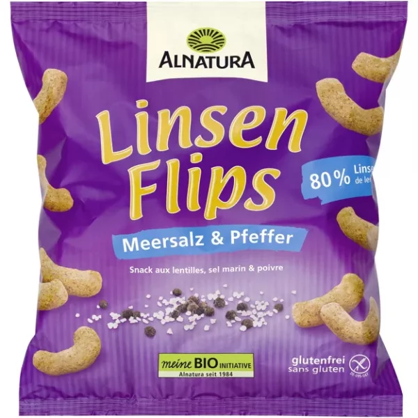 Alnatura Bio Linsenflips Meersalz &amp; Pfeffer (75g)