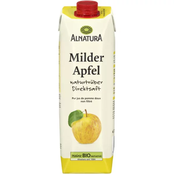 Alnatura Bio Milder Apfelsaft - naturtr&uuml;ber Direktsaft (1l)
