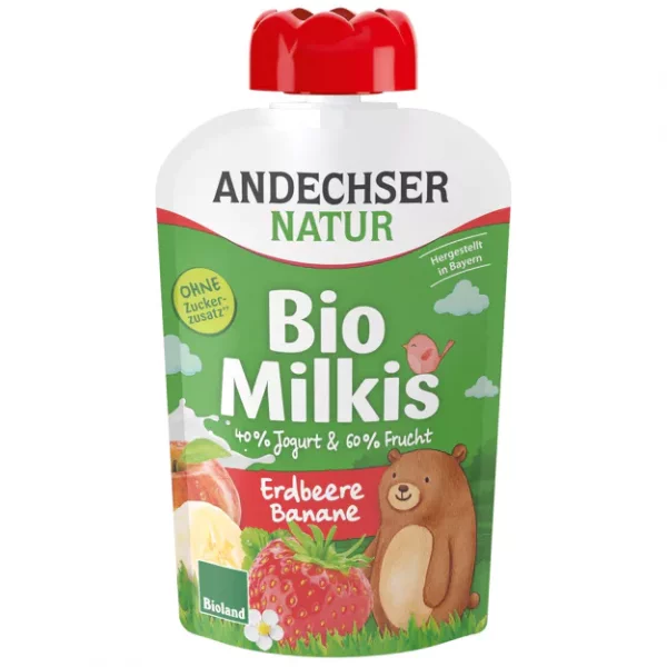 Andechser Natur Bio Milkis Erdbeer Banane (100g)