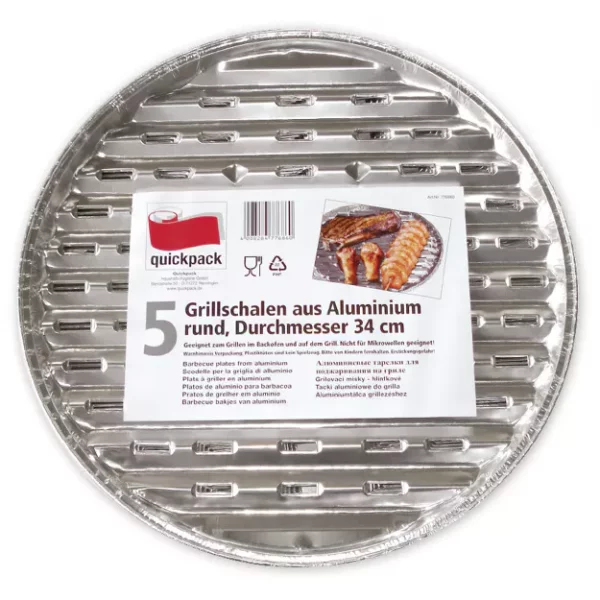 Quickpack Grillschale rund 34cm (5Stk.)