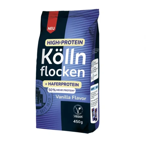 High Protein K&ouml;llnflocken - Vanille (450g)
