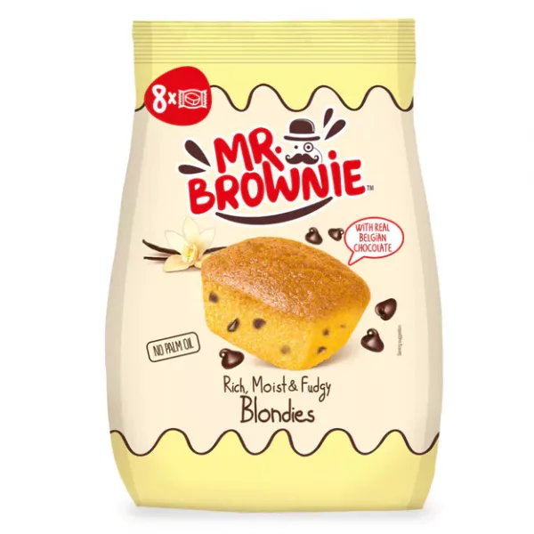 Mr. Brownie Blondies mit Schokost&uuml;ckchen (8Stk.)