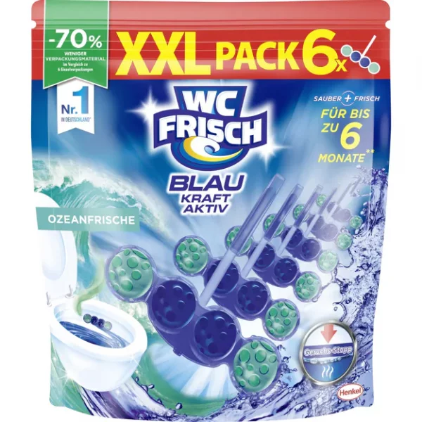 WC Frisch Kraft Aktiv Duftsp&uuml;ler Ozeanfrische (6x50g)