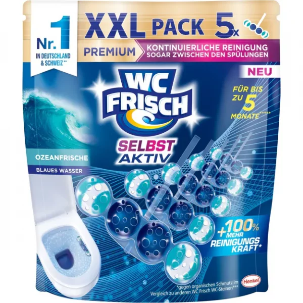 WC Frisch Selbst Aktiv Duftsp&uuml;ler Ozeanfrische (5x50g)
