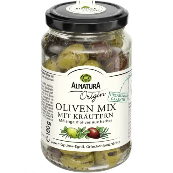 Alnatura Bio Oliven Mix mit Kr&auml;utern (180g)