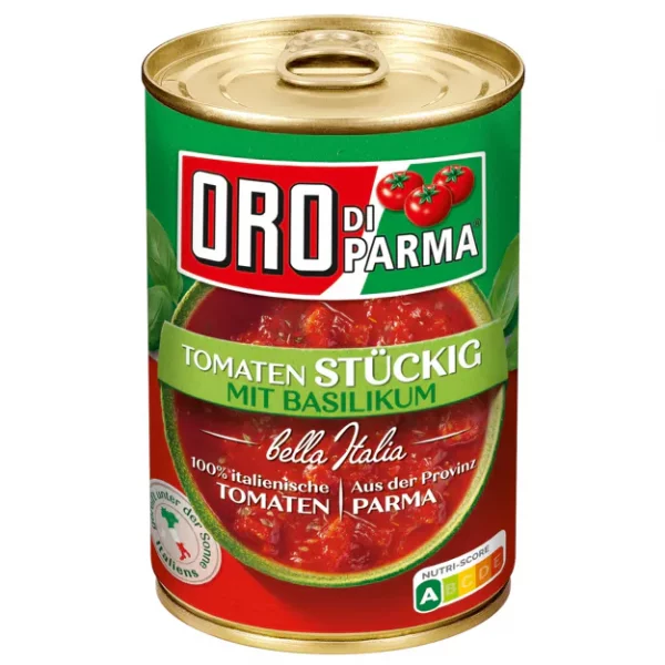 Oro di Parma Tomaten st&uuml;ckig - Basilikum (425ml)