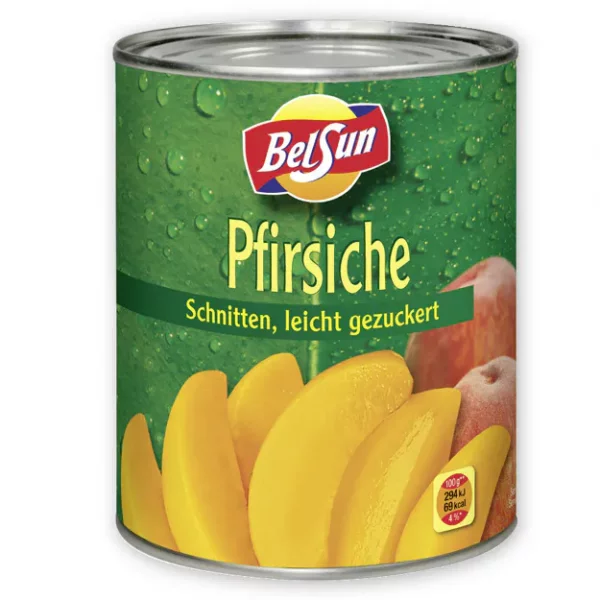 BelSun Pfirsiche Schnitten - leicht gezuckert (850ml)