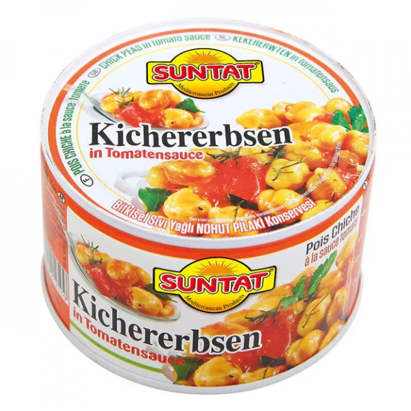 Suntat Kichererbsen in Tomatenso&szlig;e (400g)