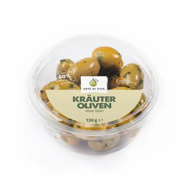 Arte di Viva Gr&uuml;ne Kr&auml;uter Oliven (130g)