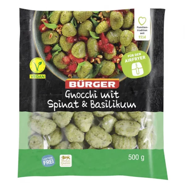B&uuml;rger Gnocchi Spinat &amp; Basilikum (500g)