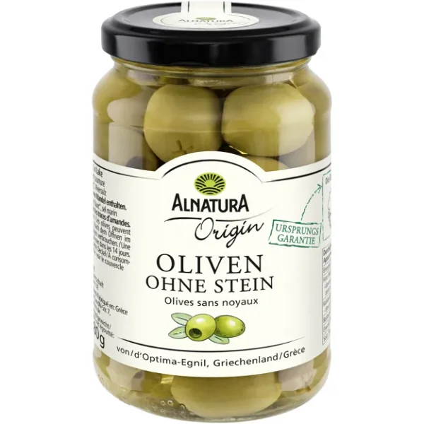 Alnatura Bio Oliven gr&uuml;n ohne Stein (350g)