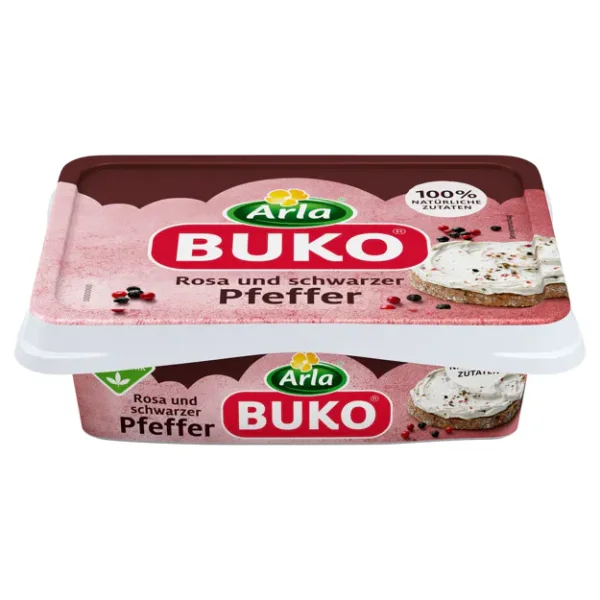 Arla Buko Frischk&auml;se - Rosa und schwarzer Pfeffer (200g)