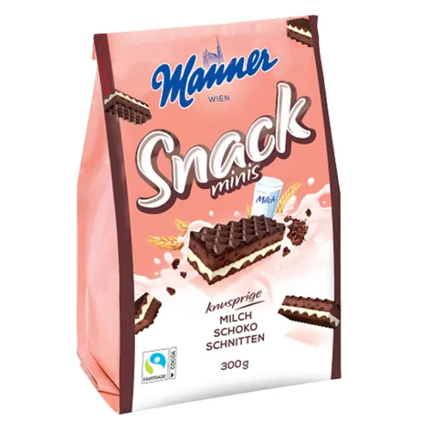Manner Snack Minis Milch Schoko Schnitten (300g)