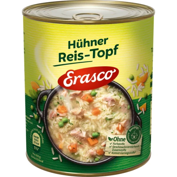Erasco H&uuml;hner Reis-Topf (800g)