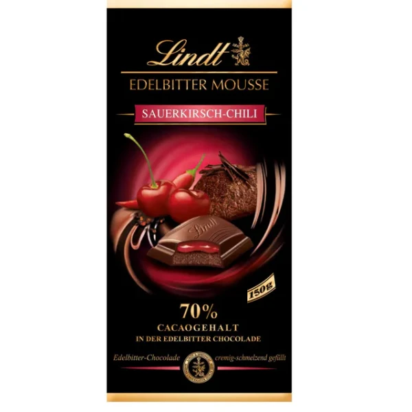 Lindt Edelbitter Mousse Sauerkirsch-Chili (150g)