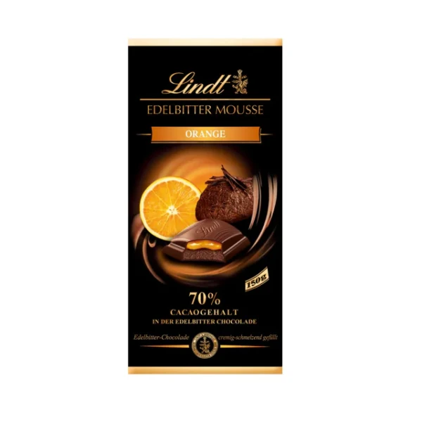 Lindt Edelbitter Mousse Orange (150g)