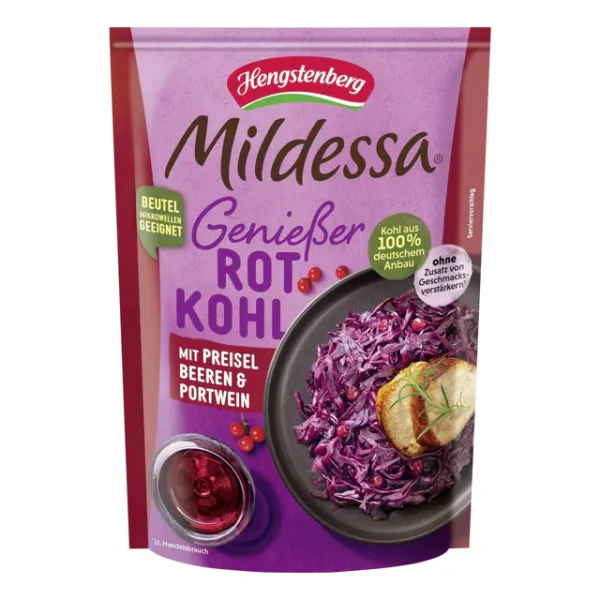 Mildessa Genie&szlig;er Rotkohl mit Preiselbeeren &amp; Portwein (400g)