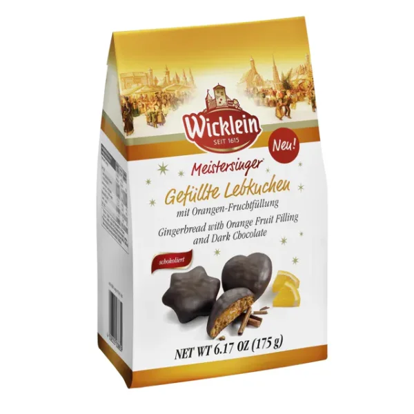 Wicklein Gef&uuml;llte Lebkuchen mit Orangenfruchtf&uuml;llung (175g)
