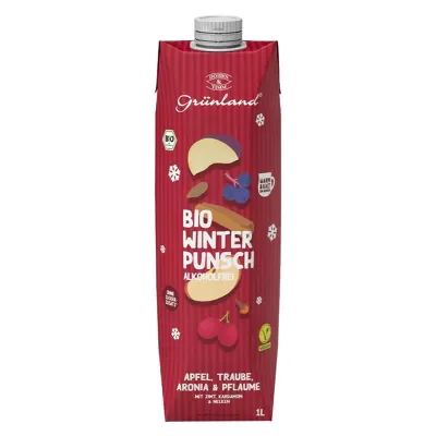 Gr&uuml;nland Bio Winterpunsch Apfel, Traube, Aronia &amp; Pflaume (1l)