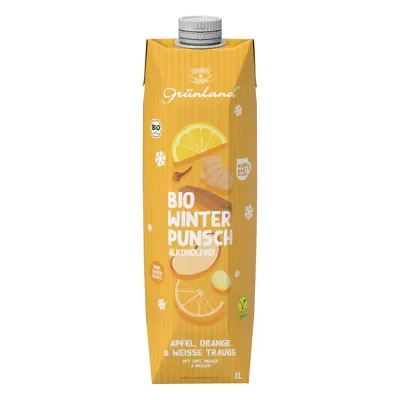 Gr&uuml;nland Bio Winterpunsch Apfel, Orange &amp; wei&szlig;e Traube (1l)