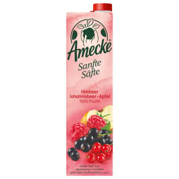 Amecke Himbeer, Johannisbeer + Apfel (1l)