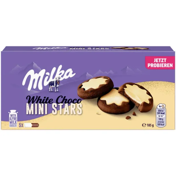 Milka White Choco Mini Stars (185g)
