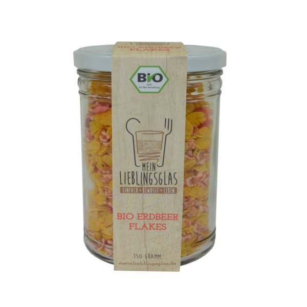 BIO Erdbeer Flakes (Mein Lieblingsglas) (150g)