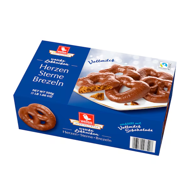 Lebkuchen Herzen Sterne Brezen - Vollmilch (500g)