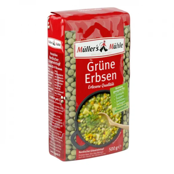 M&uuml;ller&acute;s M&uuml;hle Gr&uuml;ne Erbsen (500g)