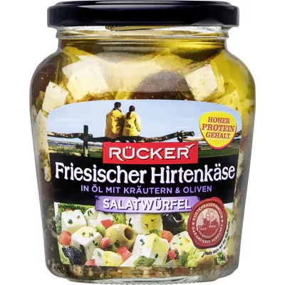 K&auml;sew&uuml;rfel in &Ouml;l - Kr&auml;uter und Oliven (300g)
